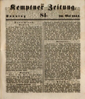 Kemptner Zeitung Sonntag 26. Mai 1844