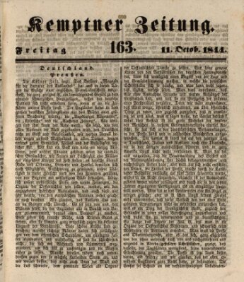 Kemptner Zeitung Freitag 11. Oktober 1844