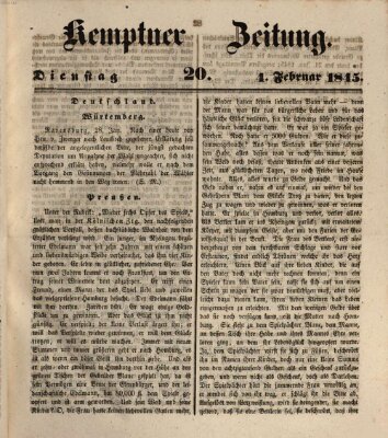 Kemptner Zeitung Dienstag 4. Februar 1845