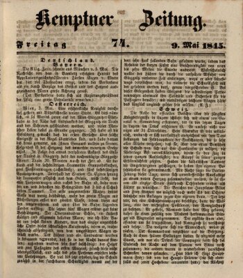 Kemptner Zeitung Freitag 9. Mai 1845