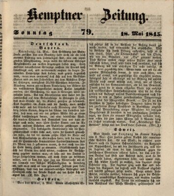 Kemptner Zeitung Sonntag 18. Mai 1845