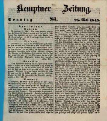 Kemptner Zeitung Sonntag 25. Mai 1845