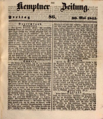 Kemptner Zeitung Freitag 30. Mai 1845