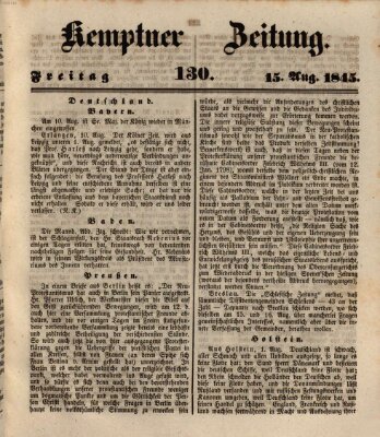 Kemptner Zeitung Freitag 15. August 1845