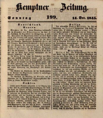 Kemptner Zeitung Sonntag 14. Dezember 1845