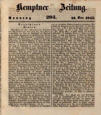 Kemptner Zeitung Sonntag 21. Dezember 1845