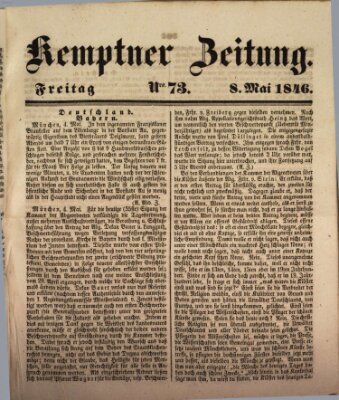 Kemptner Zeitung Freitag 8. Mai 1846