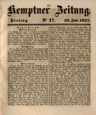 Kemptner Zeitung Freitag 29. Januar 1847