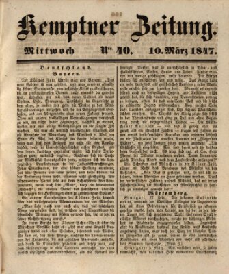 Kemptner Zeitung Mittwoch 10. März 1847