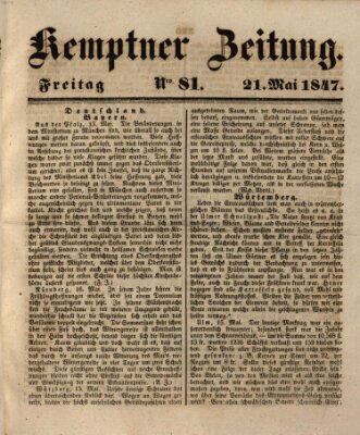 Kemptner Zeitung Freitag 21. Mai 1847