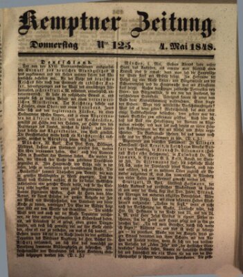 Kemptner Zeitung Donnerstag 4. Mai 1848