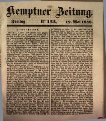 Kemptner Zeitung Freitag 12. Mai 1848