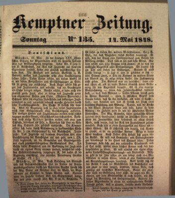 Kemptner Zeitung Sonntag 14. Mai 1848