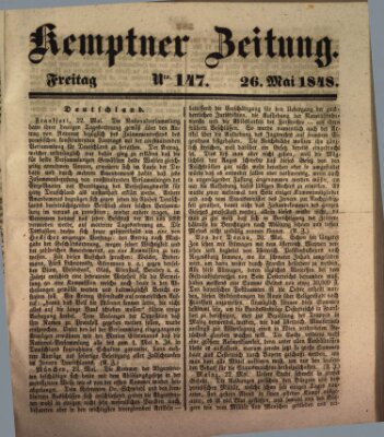 Kemptner Zeitung Freitag 26. Mai 1848