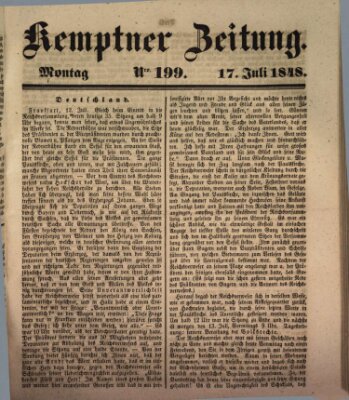 Kemptner Zeitung Montag 17. Juli 1848