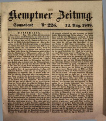 Kemptner Zeitung Samstag 12. August 1848