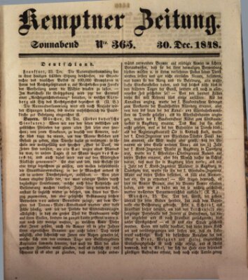 Kemptner Zeitung Samstag 30. Dezember 1848