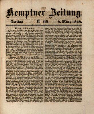 Kemptner Zeitung Freitag 9. März 1849