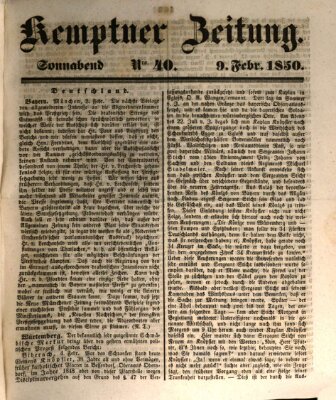 Kemptner Zeitung Samstag 9. Februar 1850