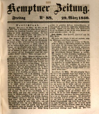 Kemptner Zeitung Freitag 29. März 1850