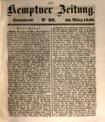 Kemptner Zeitung Samstag 30. März 1850