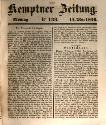 Kemptner Zeitung Montag 13. Mai 1850