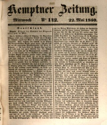 Kemptner Zeitung Mittwoch 22. Mai 1850