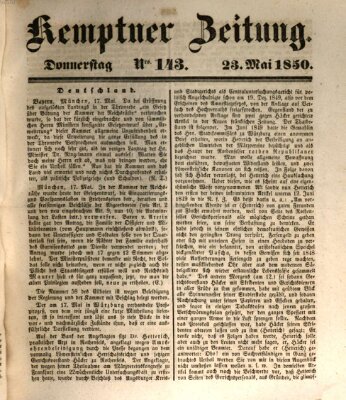 Kemptner Zeitung Donnerstag 23. Mai 1850