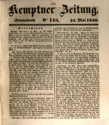 Kemptner Zeitung Samstag 25. Mai 1850