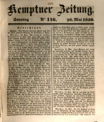 Kemptner Zeitung Sonntag 26. Mai 1850