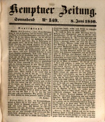 Kemptner Zeitung Samstag 8. Juni 1850