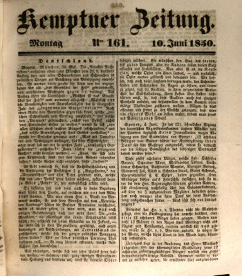 Kemptner Zeitung Montag 10. Juni 1850