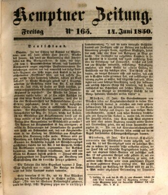 Kemptner Zeitung Freitag 14. Juni 1850