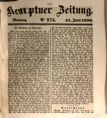 Kemptner Zeitung Montag 24. Juni 1850