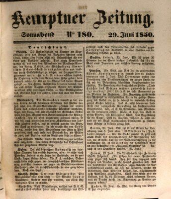 Kemptner Zeitung Samstag 29. Juni 1850