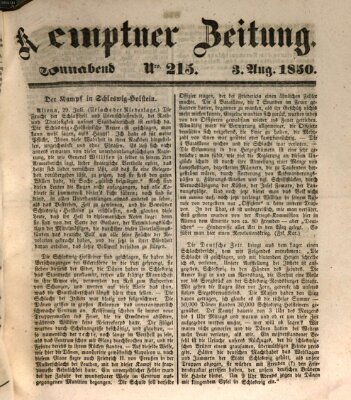 Kemptner Zeitung Samstag 3. August 1850