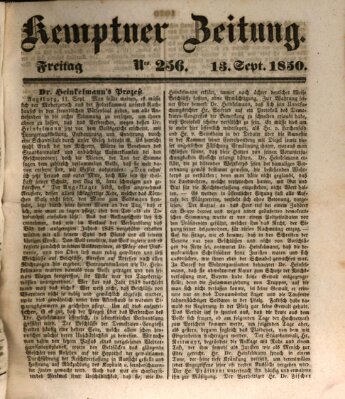 Kemptner Zeitung Freitag 13. September 1850