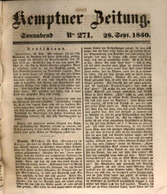 Kemptner Zeitung Samstag 28. September 1850