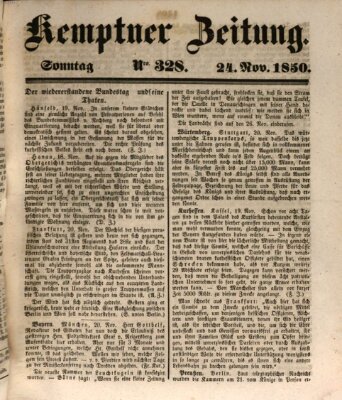 Kemptner Zeitung Sonntag 24. November 1850