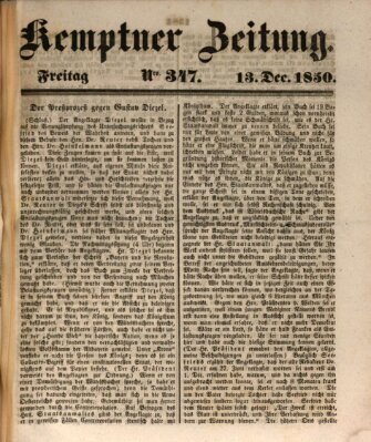 Kemptner Zeitung Freitag 13. Dezember 1850