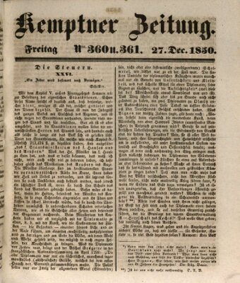 Kemptner Zeitung Freitag 27. Dezember 1850