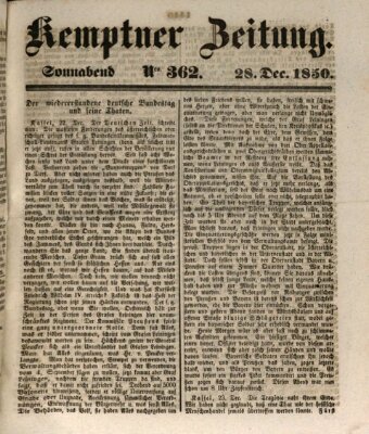 Kemptner Zeitung Samstag 28. Dezember 1850