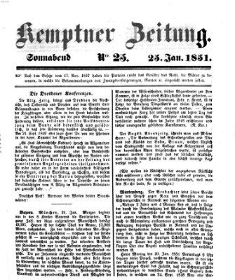 Kemptner Zeitung Samstag 25. Januar 1851