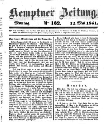 Kemptner Zeitung Montag 12. Mai 1851