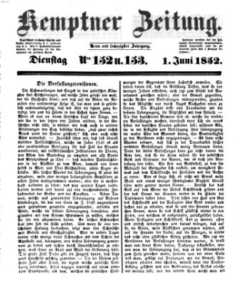 Kemptner Zeitung Dienstag 1. Juni 1852