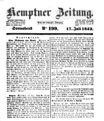 Kemptner Zeitung Samstag 17. Juli 1852