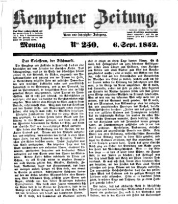 Kemptner Zeitung Montag 6. September 1852