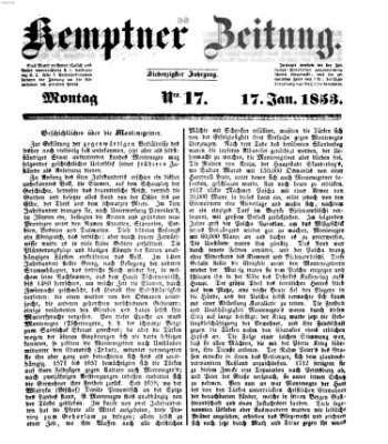 Kemptner Zeitung Montag 17. Januar 1853