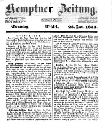 Kemptner Zeitung Sonntag 23. Januar 1853