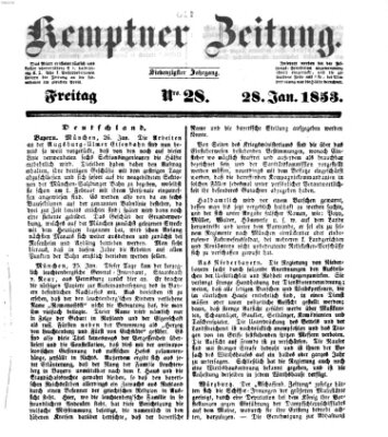 Kemptner Zeitung Freitag 28. Januar 1853